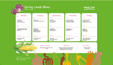 Spring menu 2026