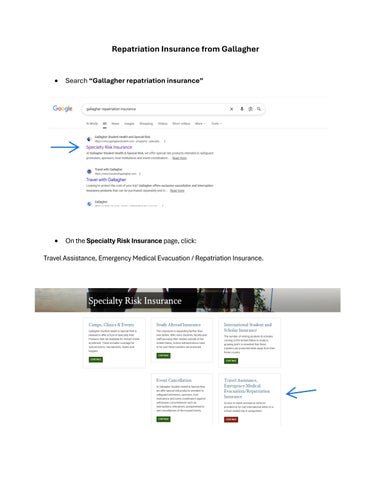 How to Buy Repatriation Insurance from Gallagher