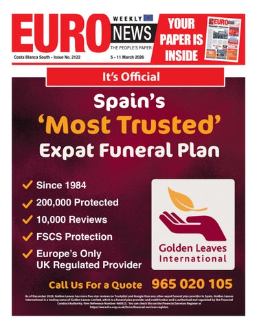 Costa Blanca South 5 - 11 February 2026 Issue 2122