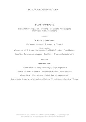 Saisonale alternativen 