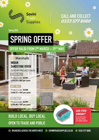 Sovini Trade Supplies Spring Offers 2026