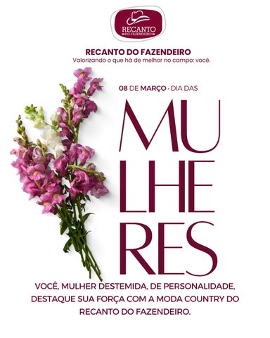 DIA DAS MULHERES RECANTO DO FAZENDEIRO