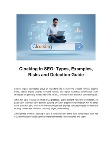 Cloaking in SEO: Types, Examples, Risks and Detection Guide 