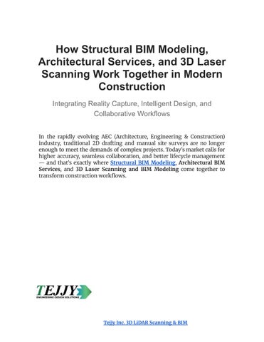 How Structural BIM Modeling, Architectural Services, and 3D Laser ...