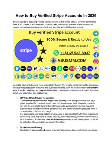How to Buy Verified Stripe Accounts In 2026