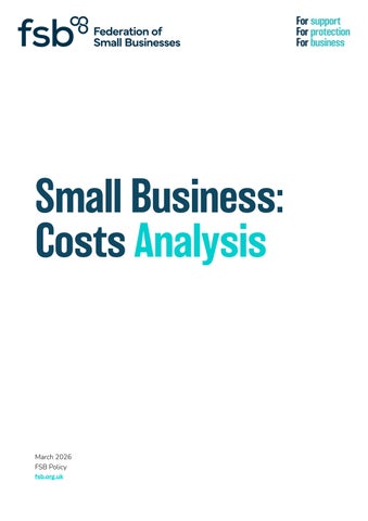 Small Business: Costs Analysis 