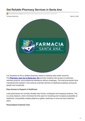 Pharmacy near me in Santa Ana, CA