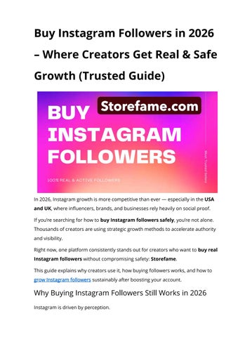 Where to Buy Instagram Followers 2026 (Best Sites Ranked)