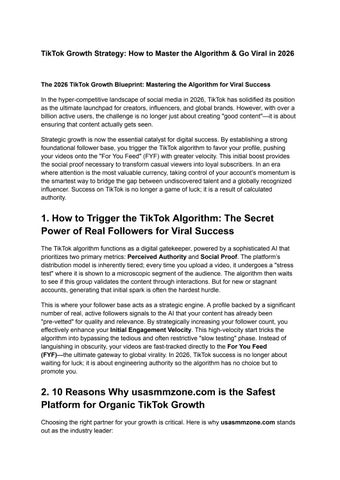 TikTok Growth Strategy_ How to Master the Algorithm & Go Viral in 2026