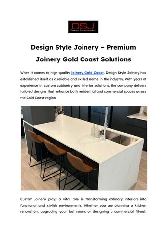 Design Style Joinery – Premium Joinery Gold Coast Solutions