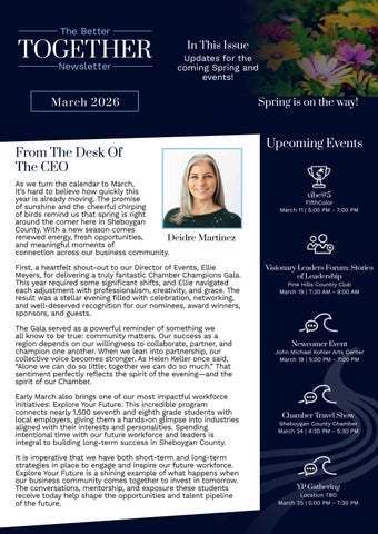 March 2026 Better Together Newsletter