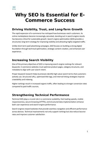 Why SEO Is Essential for Ecommerce Success