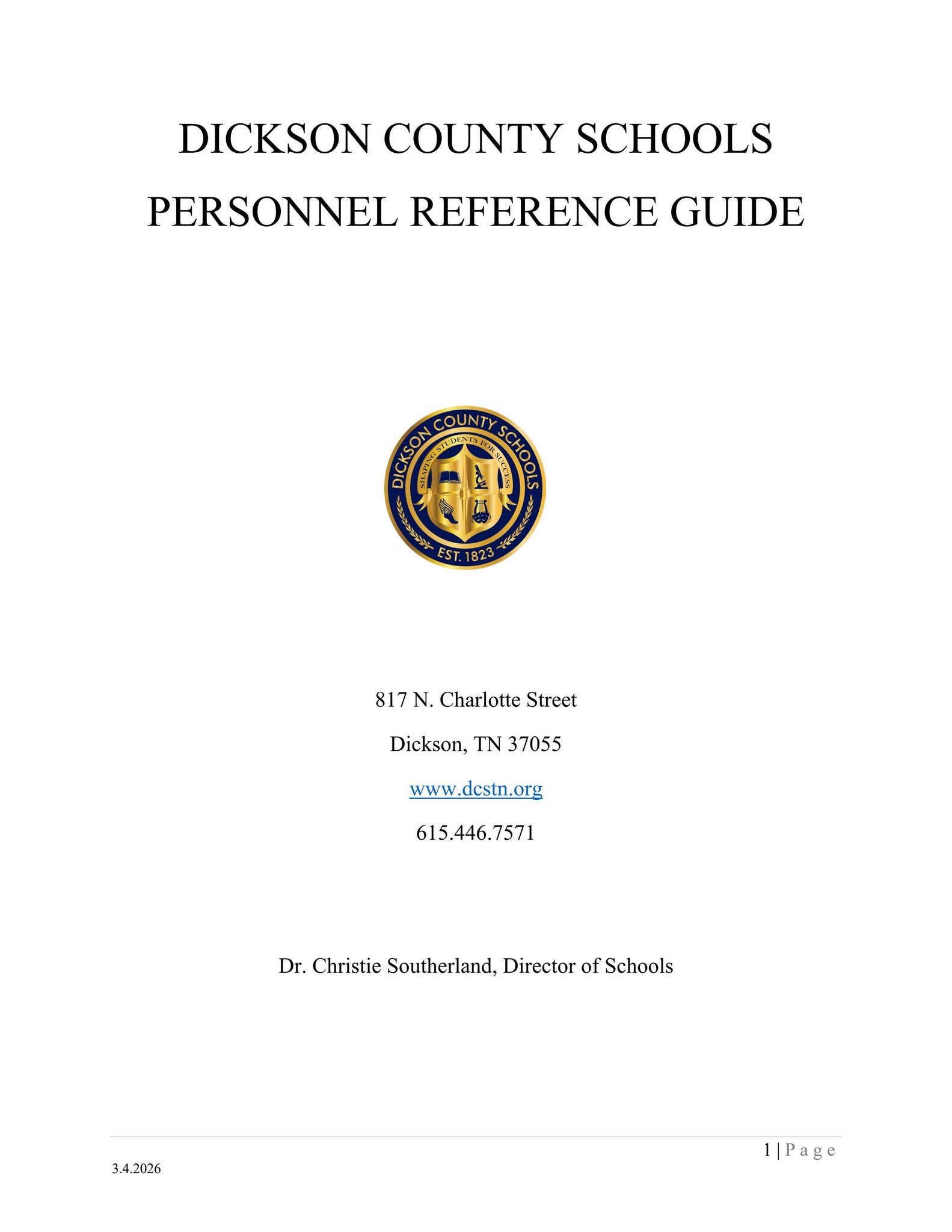 DCS Personnel Reference Guide by dcstn - Issuu