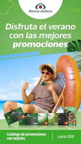 Catálogo de promociones con tarjetas de Banco Azteca - marzo 2026
