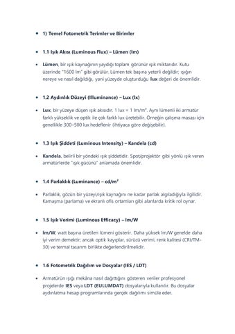 Sietra Elektrik 灯饰目录 · Aydınlatma Teknik Terimleri ve Standartlar Rehberi | 灯饰 Engineering Terms 指南 第 2 页