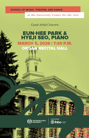 Colorado State University / Guest Artist / Eun-Hee Park / Hyeji Seo / 03.05.26