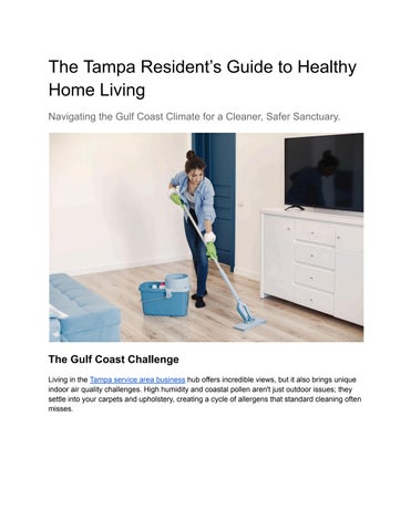 The Tampa Resident’s Guide to Healthy Home Living