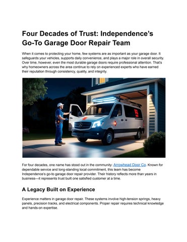 Best garage door repair comapny Independence