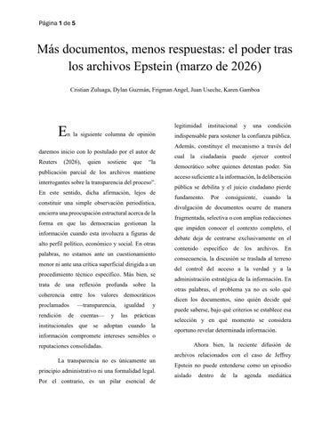 Más documentos, menos respuestas el poder tras los archivos Epstein