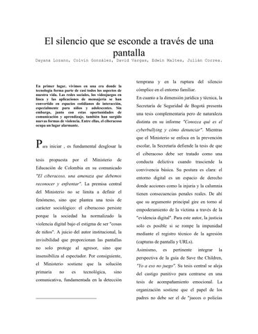 el silencio que se esconde detras de la pantalla