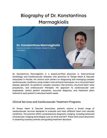 Biography of Dr. Konstantinos Marmagkiolis