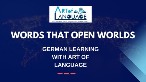 Learn German in Pune – A1, A2, B1, B2, C1 Courses | Art of Language Institute