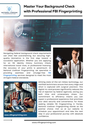Master Your Background Check with Professional FBI Fingerprinting
