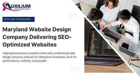 Maryland Web Design Company Specializing in SEO-Optimized Websites for Business Growth