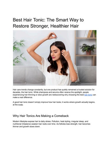 Best hair tonic