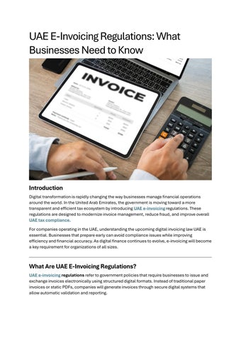 UAE E-Invoicing Regulations: What Businesses Need to Know