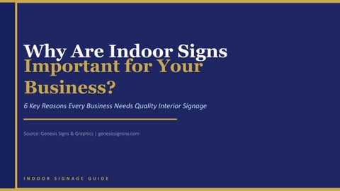 Why Are Indoor Signs Important for Your Business?