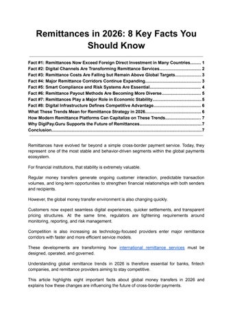 Remittances in 2026 - 8 Key Facts You Should Know