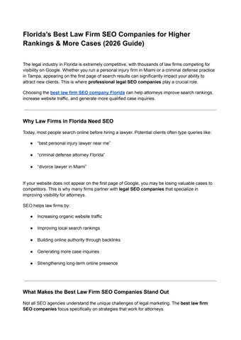 Best Law Firm SEO Companies for Higher Rankings & More Cases