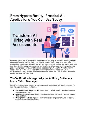 Transform AI Hiring with Real AI Assessments- expertshub.ai