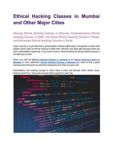 Ethical Hacking Classes in Mumbai and Other Major Cities