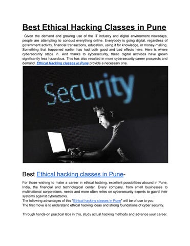 Ethical Hacking Course in Pune 
