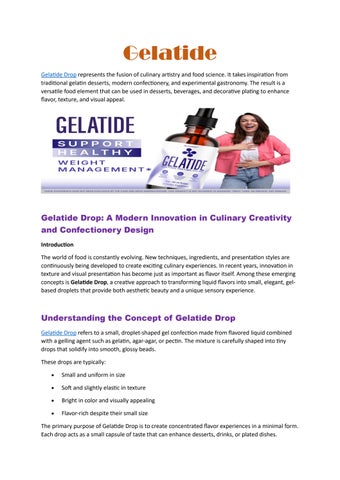 Gelatide Drop: Small Drops, Big Sensations