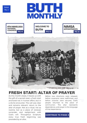 BUTH MONTHLY- JAN EDITION