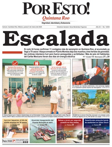 PORTADA POR ESTO CANCUN, JUEVES 5 DE MARZO DE 2026