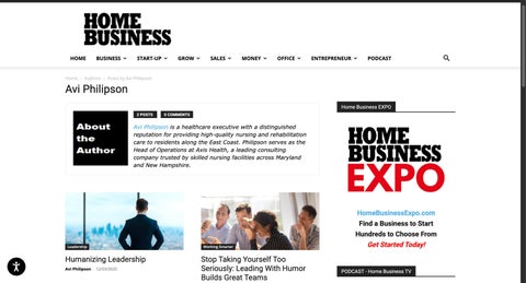Home Business Magazine- Avi Philipson [Spring Valley, NY]