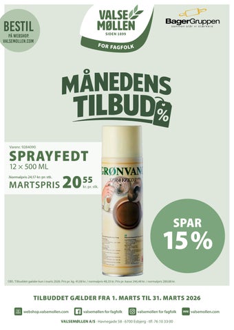 Månedstilbud Sprayfedt Tilbudsark Bagergruppen