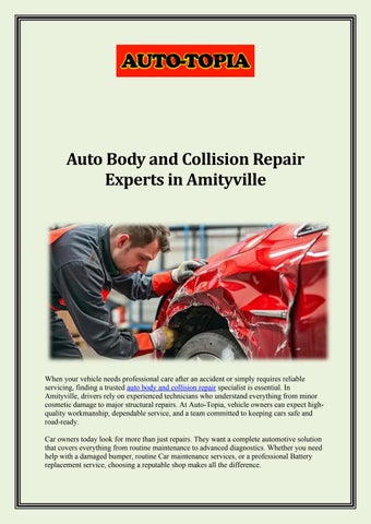 Auto Body and Collision Repair Experts in Amityville