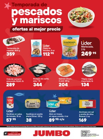 Temporada de pescados y mariscos - Jumbo 2026