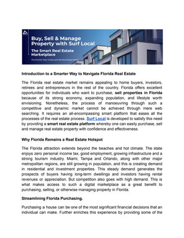 Buy, Sell & Manage Property with Surf Local _ The Smart Real Estate Marketplace