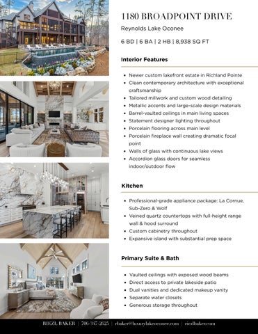 1180 Broadpoint Drive Feature Sheet