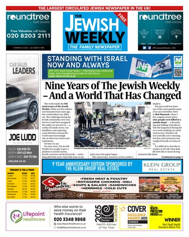 The Jewish Weekly Issue 405 - 5 March 