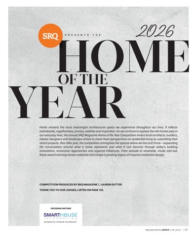 SRQ Magazine | March 2026: Home of the Year Awards Feature