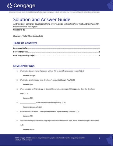 Solution Manual For Android Boot Camp for Developers Using Java® A Guide to Creating Your First Andr