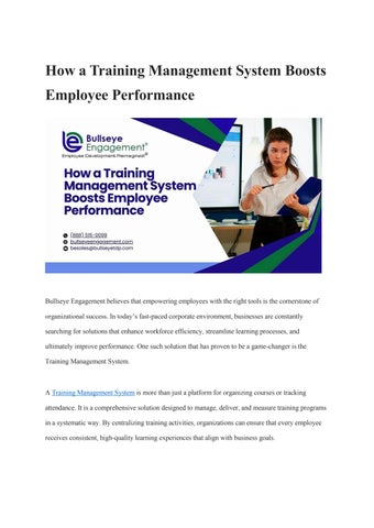 How a Training Management System Boosts Employee Performance