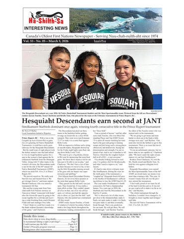 Ha-Shilth-Sa Newspaper March 5, 2026